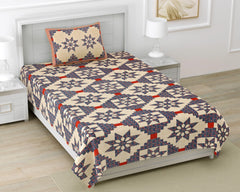 Ajrakh Print Single Bed Sheet – Pure Cotton
