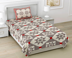 Ajrakh Print Single Bed Sheet – Pure Cotton