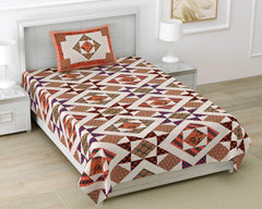 Ajrakh Print Single Bed Sheet