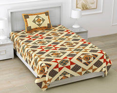 Ajrakh Print Single Bed Sheet