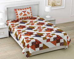 Traditional Ajrakh Block Print Bed Sheet
