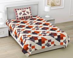 Traditional Ajrakh Block Print Bed Sheet