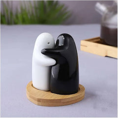 Couple Hug Salt and Pepper Shakers Set of 2 – Cute and Romantic Kitchen Decor image 2