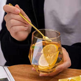 Crystal Whiskey Glasses Set - 310ML, Gold Color, 6 Pieces - Elegant Design image 0