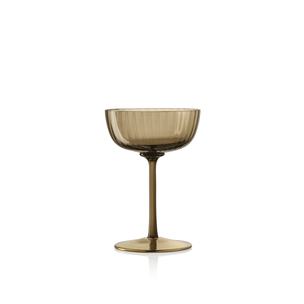 Lou Coupe Glass Brown - Elegant Stemmed Cocktail Glass for Classic Drinks image 0