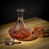 Elegant 28 OZ Liquor Decanter Bottle with Stopper - Classic Glass Whiskey image 0