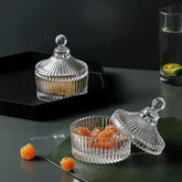 Crystal Glass Jar with Lid – Elegant Storage Jar for Home & Kitchen image 0