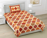 Ajrakh Print Cotton Single Bed Sheet – Soft & Durable