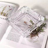 Luxury Crystal Glass Ashtray – Elegant & Stylish Home Décor image 0