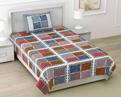 Ajrakh Print Single Bed Sheet