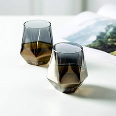 Crystal Whiskey Glasses Set - 310ML, Black Color, 6 Pieces - Premium Quality, El image 2