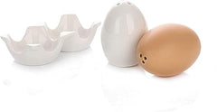 Ceramic Egg-Shaped Salt and Pepper Shaker Set (Set of 2) – Elegant Kitchen Decor image 2
