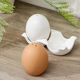 Ceramic Egg-Shaped Salt and Pepper Shaker Set (Set of 2) – Elegant Kitchen Decor image 0