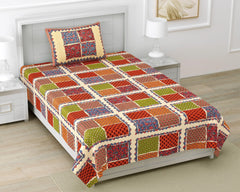 Ajrakh Print Single Bed Sheet