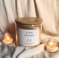 Big Wooden Lid Scented Soy Candle