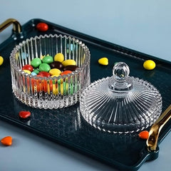 Crystal Glass Jar with Lid – Elegant Storage Jar for Home & Kitchen image 2