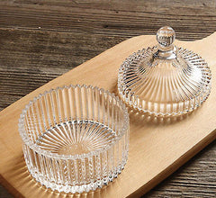 Crystal Glass Jar with Lid – Elegant Storage Jar for Home & Kitchen image 1