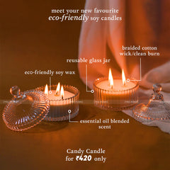 Candy Candle | Luxe Jar with Sweet Aromas image 2