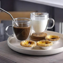 Doubled walled Glass Cup - 350 ML  – Insulated Hot & Cold Beverage Gl image 0