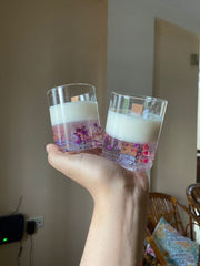 Flower Gel Wax Candle with Wood Wick –  for Relaxation & Ambience image 1