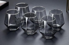 Crystal Whiskey Glasses Set - 310ML, Black Color, 6 Pieces - Premium Quality, El image 3