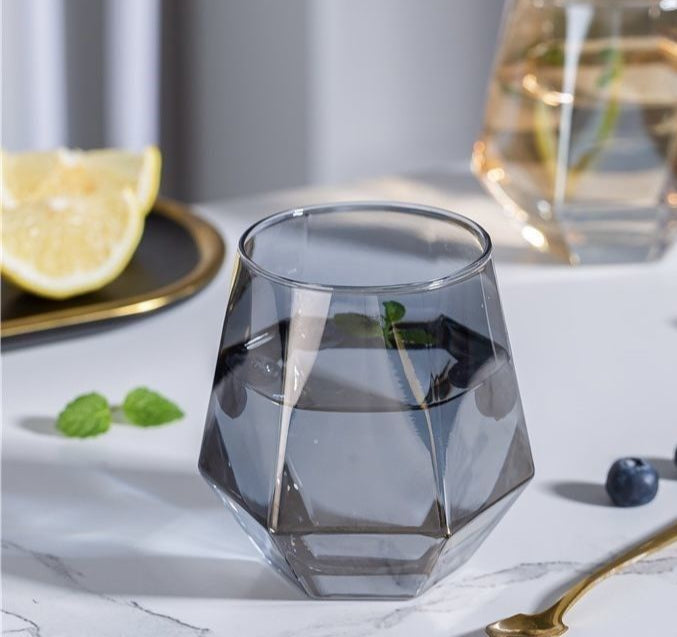 Crystal Whiskey Glasses Set - 310ML, Black Color, 6 Pieces - Premium Quality, El image 4