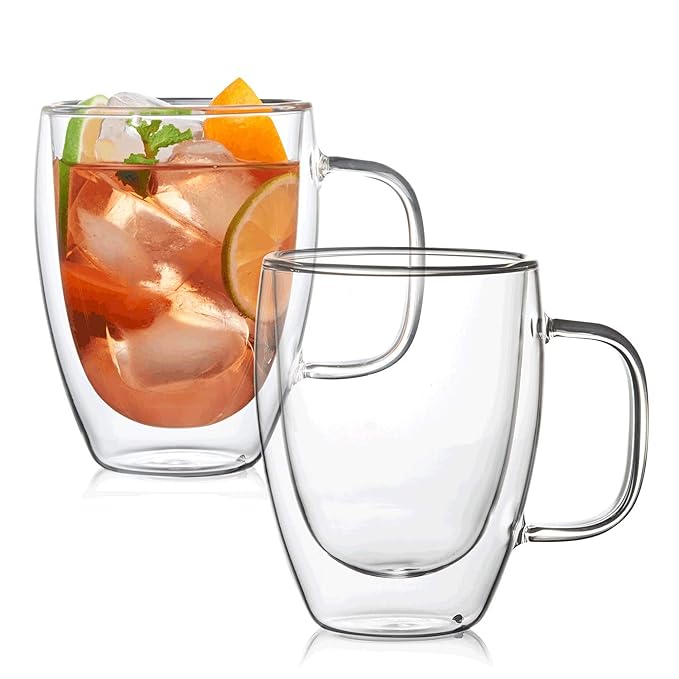 Doubled walled Glass Cup - 350 ML  – Insulated Hot & Cold Beverage Gl image 4