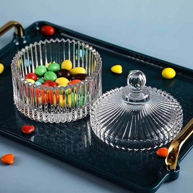 Crystal Glass Jar with Lid – Elegant Storage Jar for Home & Kitchen image 2