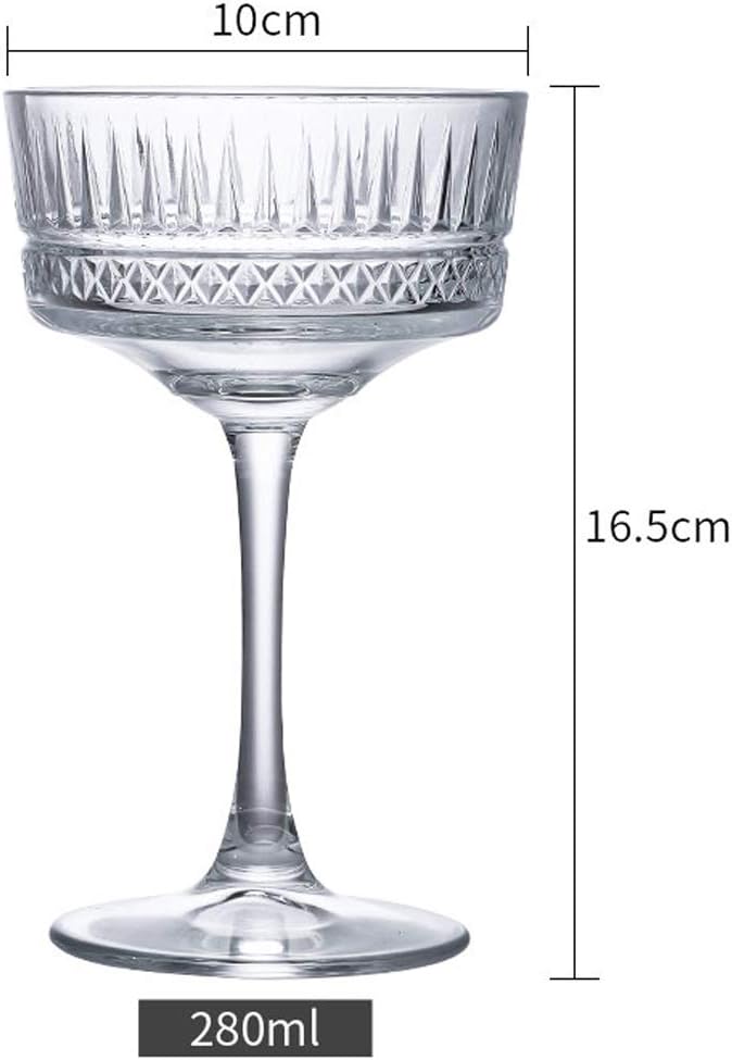 Cocktail Glass set of 2 - 280ml  – Elegant Crystal Drinkware image 3