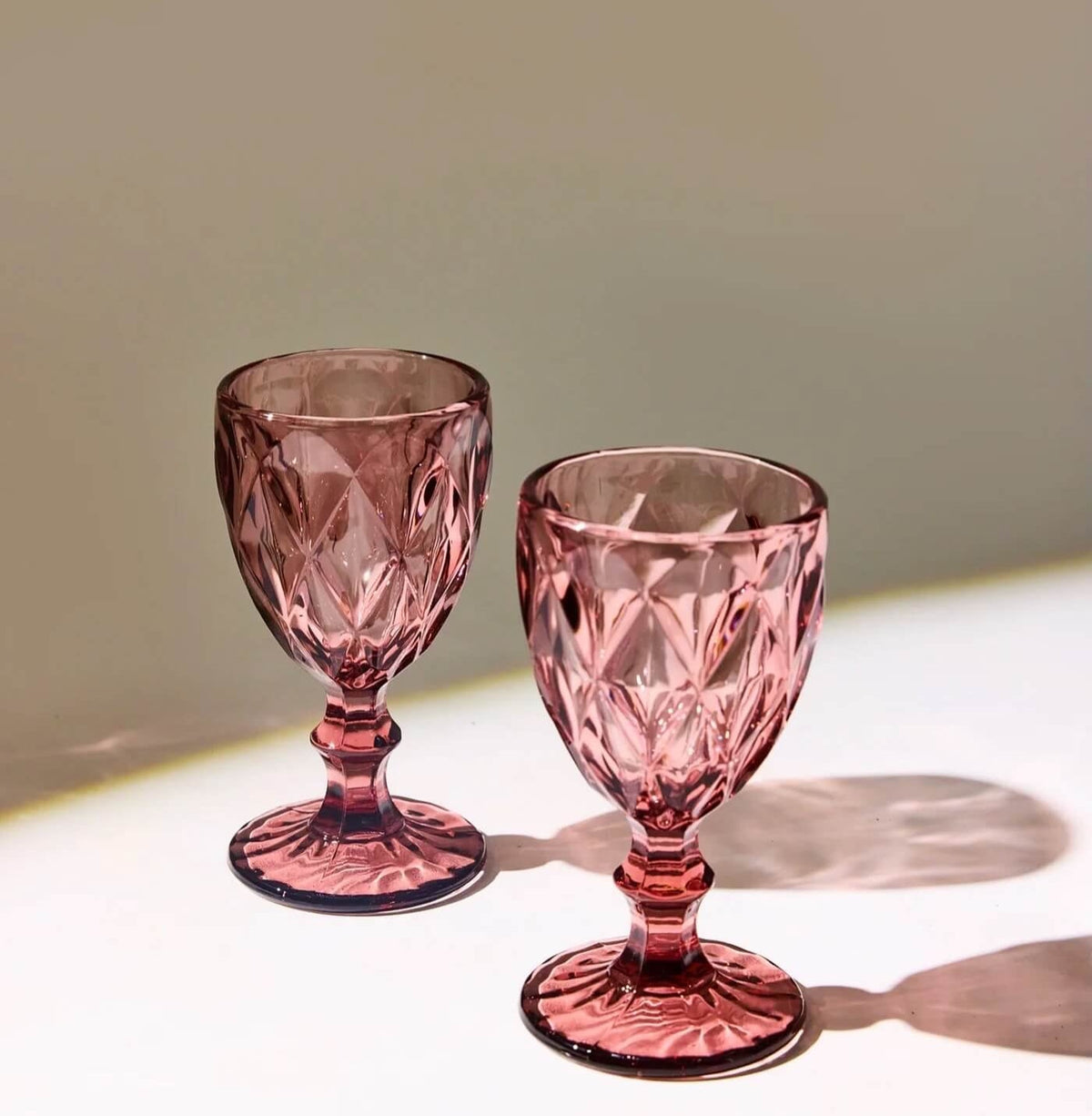 Rose wine glasses set of 2 piece- 300ML, Stylish and Durable image 0
