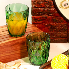 Green Color  Glasses 1 piece- 300ML, Stylish and Durable image 1